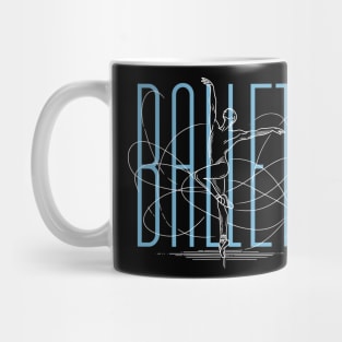 White One line art Ballet Male dancer - Ballet Mug